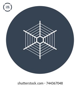 web net line vector icon