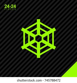 web net line vector icon