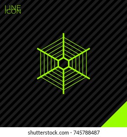 web net line vector icon