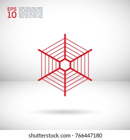 web net line vector icon
