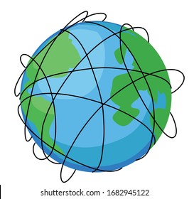 web net network circle isolated around world isolation quarantine symbol of violence freedom