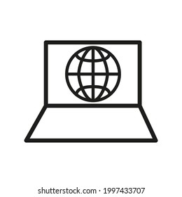 Web Network Icon. Premium Quality Object. Vector Sign Isolated on a White Background.