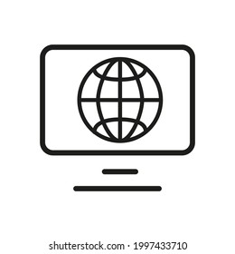Icono de red Web. Objeto de calidad premium. Signo vectorial aislado en fondo blanco.