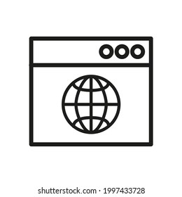 Web Network Icon. Premium Quality Object. Vector Sign Isolated on a White Background.