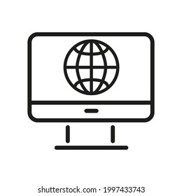 Web Network Icon. Premium Quality Object. Vector Sign Isolated on a White Background.