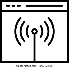 Web Networking Outline Vector Icon Design
