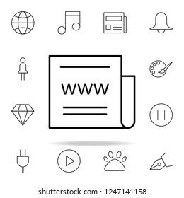 web news icon. Minimal Universal Theme icons universal set for web and mobile