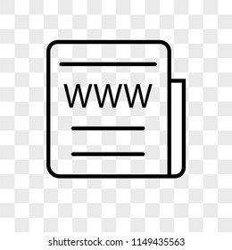 Web News vector icon on transparent background, Web News icon