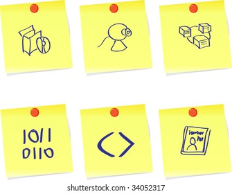 Web notes. Vector icon.