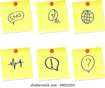 Web notes. Vector icon.