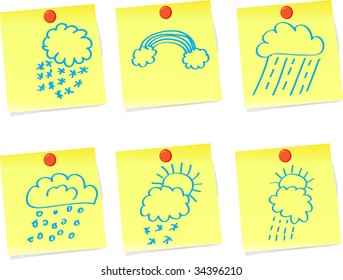 Web notes. Weather vector icon.