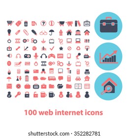 web, office, internet, infographics, calendar, presentation, phone, library, books, briefcase, computer, team, chat, pencil, printer, workplace, time illustrations, icons, signs, concept vector set

