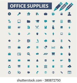 web, office, internet,calendar, presentation, phone, library, books, briefcase, computer, team, chat, pencil, printer, workplace, time illustrations, icons, signs, concept vector set
