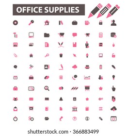 web office, supplies, freelance icons, signs vector concept set for infographics, mobile, website, application
