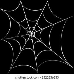 Web on black background. Vector illustration.