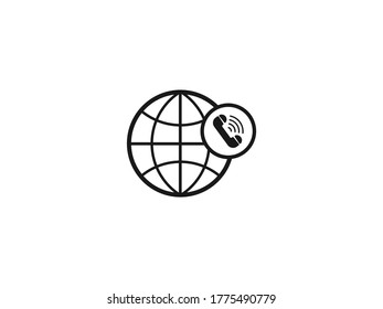 Web Online Calling Icon - Web Online Contact Call Receiver Symbol