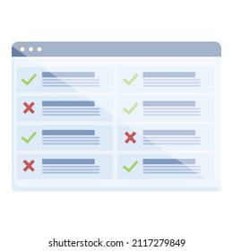Web online exam icon cartoon vector. Computer digital. Desk training