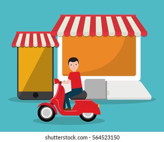 web or online food delivery related icons image vector illustration design 