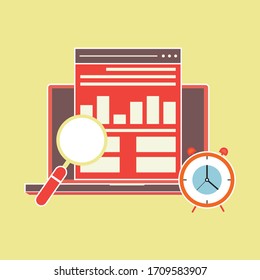 Web Optimization concept flat design