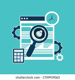 Web Optimization concept flat design