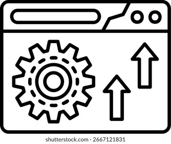 Design de Ícone de Estilo Preenchido de Otimização da Web