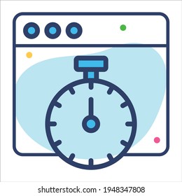 Web optimization flat line  icon modern illustration