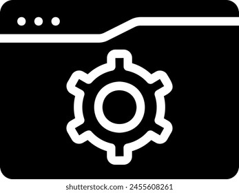 web optimization glyph icon illustration vector