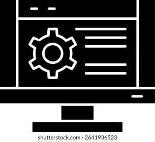 Web Optimization Glyph Vector Icon Design