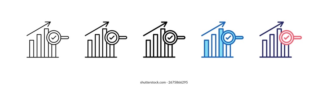 ícone Web Otimization em 5 estilos diferentes definir coleção.