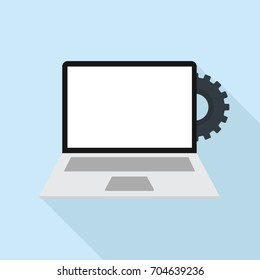 Web optimization icon in flat design