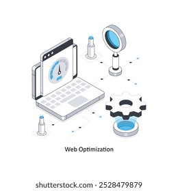 Web Optimization isometric stock illustration. EPS File stock illustration