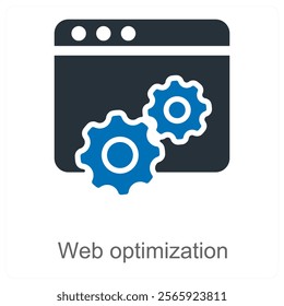 Web Optimization and performamce icon concept