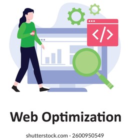 Web optimization Vector Illustration Which can easily modify or edit

