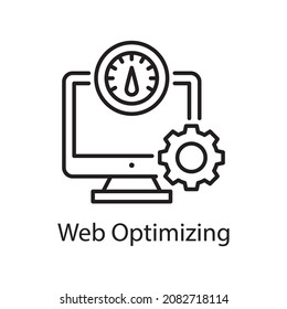 Web Optimizing vector outline Icon Design illustration. Web And Mobile Application Symbol on White background EPS 10 File