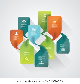 Web option banners design, can be used for  online services, pricing table, websites and applications.