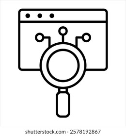 Web Outline Icon Vector Illustration