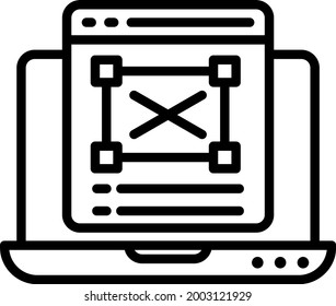 Web Outline Vector Icon Design
