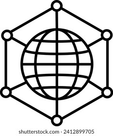 web Outline vector illustration icon