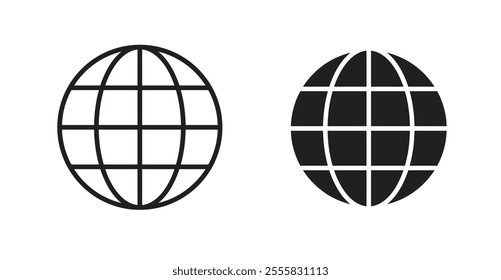 Web outlined and solid icon vector collection.