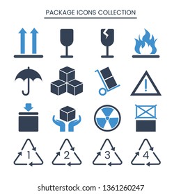 Web Package Icons Collection, Gray and Blue