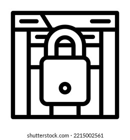 web padlock line icon vector. web padlock sign. isolated contour symbol black illustration