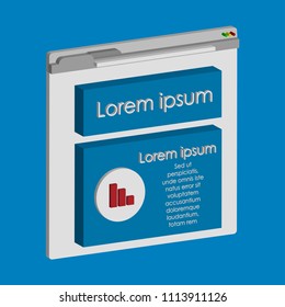 Web page. 3D design. layout, template. banner.