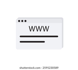 Web page address domain of flat style concept