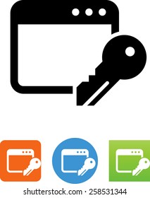 Web page admin / key icon