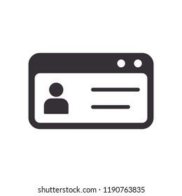 Web page with admin / user icon, User login