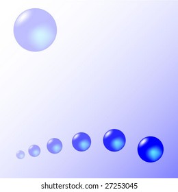 Web page background with blue spheres