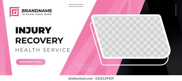 Web page banner template design vector
