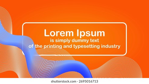 Modelo de banner de página da Web com ondas dinâmicas para apresentação de anúncio