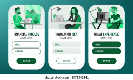 Web Page Banners Design Vector. Business Graphic. Future Energy Project. Cartoon Team. Increase Experience. Illustration
