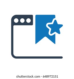 Web Page Bookmarks Icon